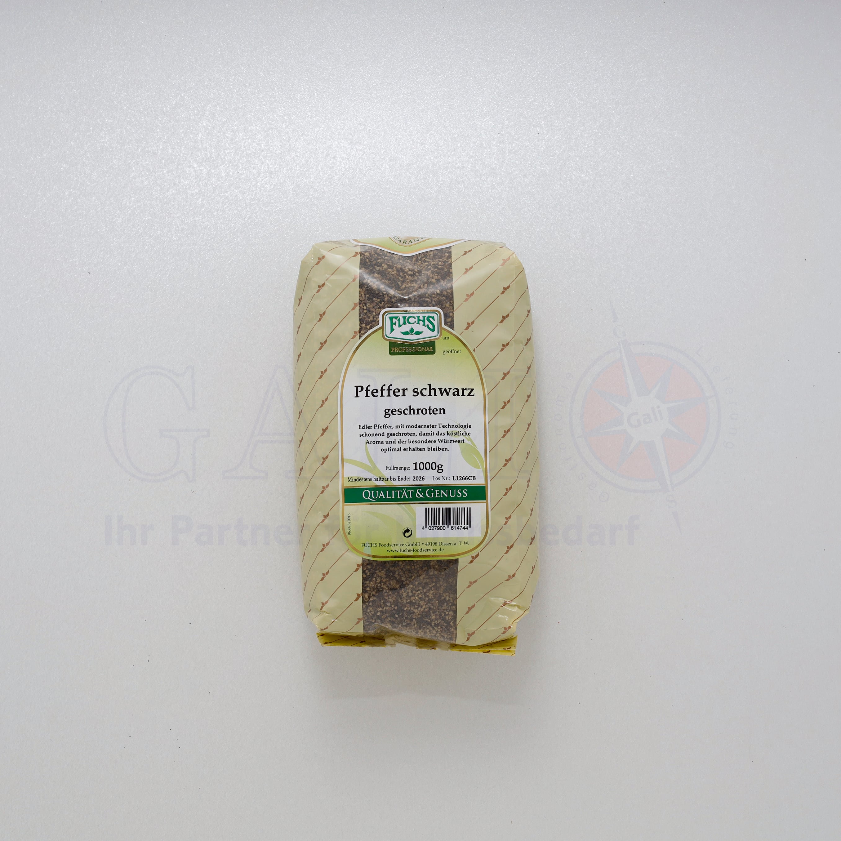 Pfeffer schwarz geschrotten 1kg "Fuchs"
