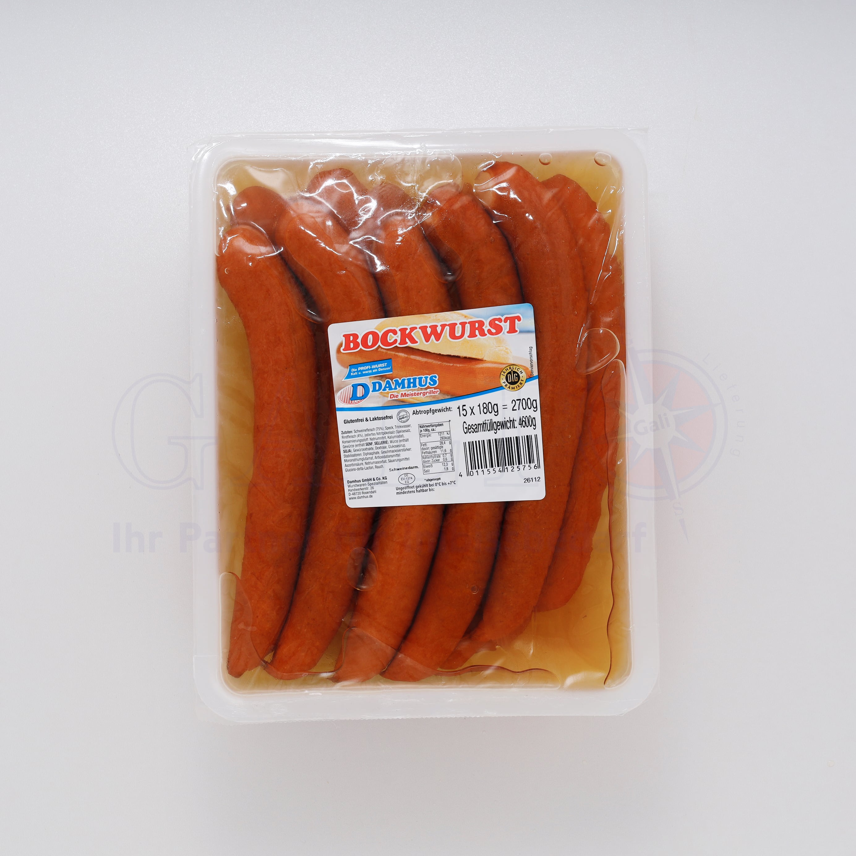 Bockwurst in Schale 15x 180g "Damhus"